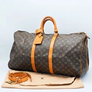 Authentic LOUIS VUITTON Keepall Bandouliere 55 Duffle Bag Boston Bag condition:A